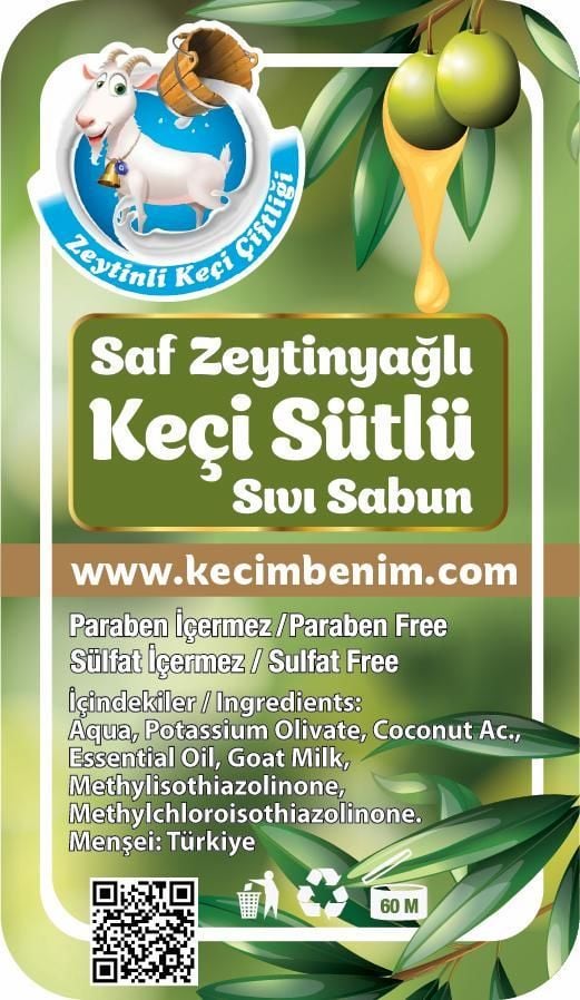 Zeytinyağlı ve MANDALİNALI Sıvı Sabun 1 Litre